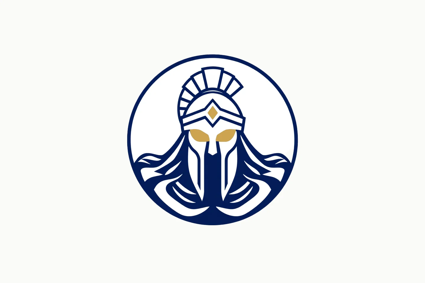 Cadmus-Logo: ein antiker Helm in einem Kreis, dunkelblau mit goldenen Akzenten.